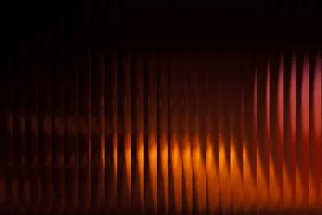 Fototapeten Fraktale Wellen Abstract orange and red light streaks on dark background illustration  © Ai background