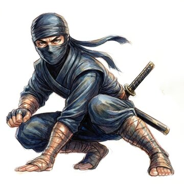AI illustrazione ninja giapponese 014