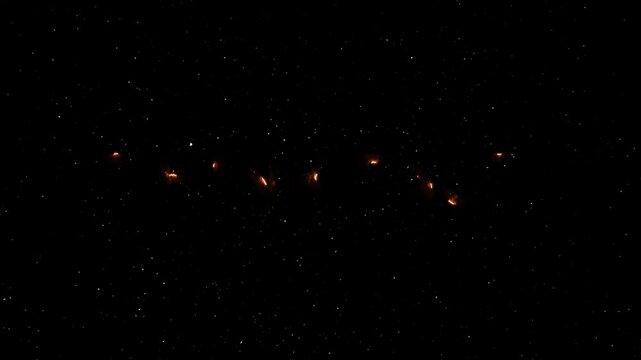 Think Fast Text Neon Reveal Animation With Fire Effect - Glowing Word