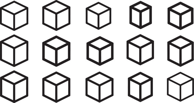 Black and white cubes in a repeating pattern design