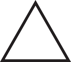 Black triangle shape simple geometric figure