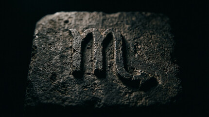 Fototapeta premium Scorpio. Forged amulet of transformation, possessing deadly power
