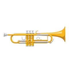 Obraz premium Golden trumpet illustration, a brass musical instrument for festive celebrations and performances, perfect for parades and events