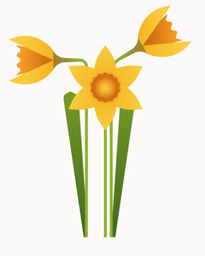 Vector Illustration wild vibrant nature flower botanical clipart A Colorful Bouquet