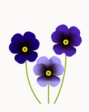 Vector Illustration wild vibrant nature flower botanical clipart A Colorful Bouquet