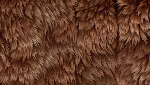 Vector of detail brown fur texture with soft natural flow, for luxury backgrounds, textile design, fashion materials, winter concepts, and seamless pattern use in digital and print projects.