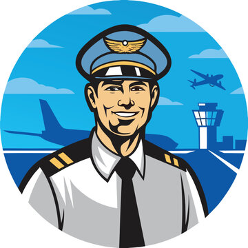 a cartoon illustration of a pilot in uniform  smil (4)