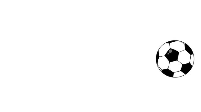 A simple animation of a rolling soccer ball with a transparent background, perfect for sports and game-related content