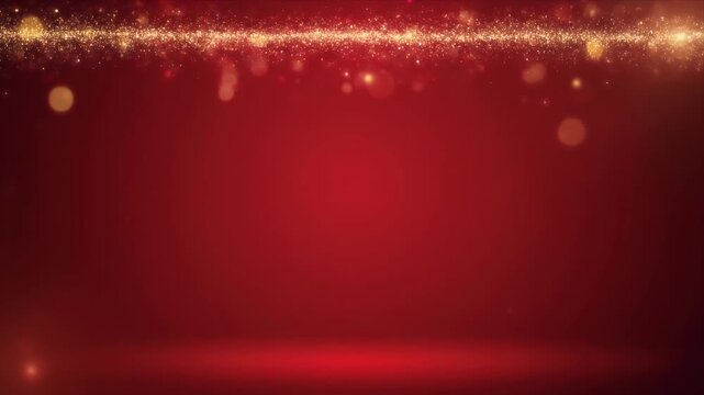 Bokeh Light Blur Background with Warm Red and Golden Glow Soft Focus Atmosphere