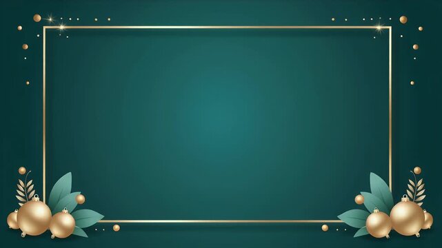 Empty Digital Screen Frame with Tropical Leaves Decoration on Dark Starry Background