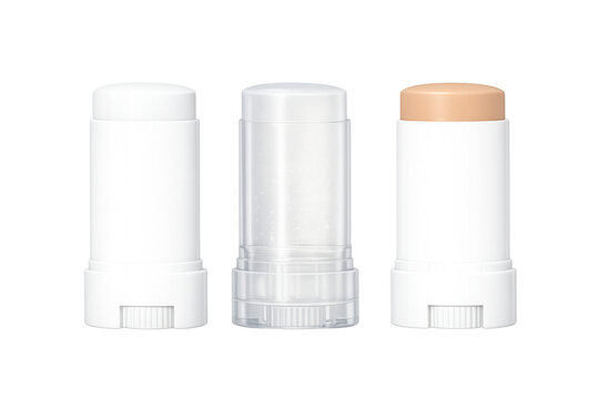 Cosmetic stick packaging choosing blank white clear design