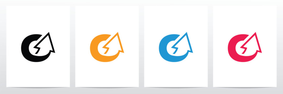 Arrow With Letter C Logo Design Concept 