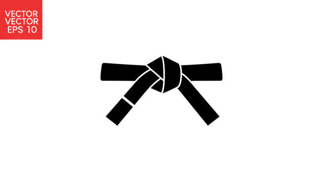 Black Belt Martial Arts Symbol Icon