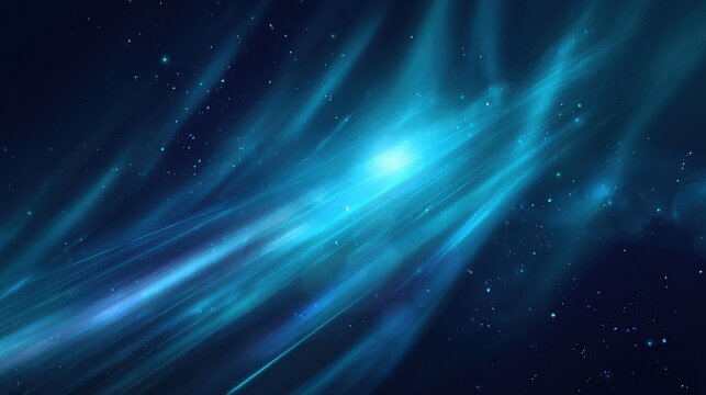 Electric blue energy impulse bursting across a dark abstract canvas