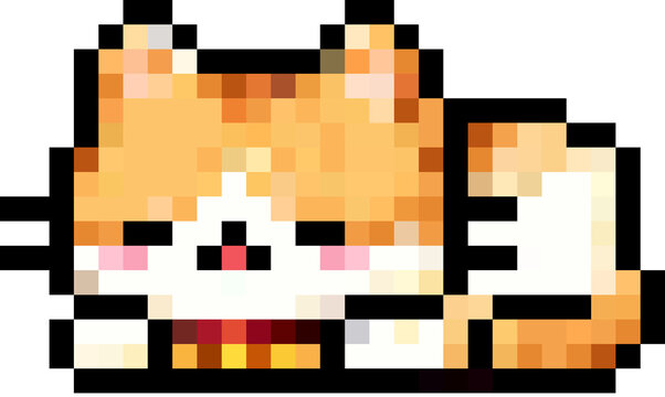 Cute cat 8bit pixel art