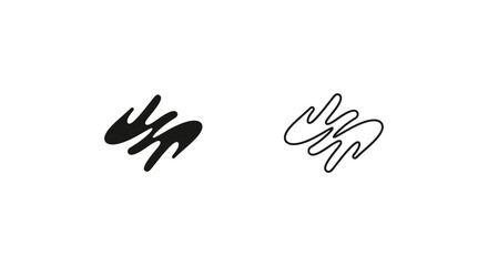 Fototapeta premium a black and a gray scribble on a white background Vector