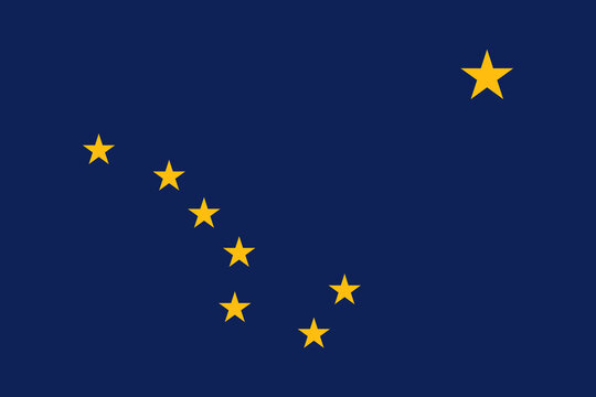 Flag of Alaska with bigger stars