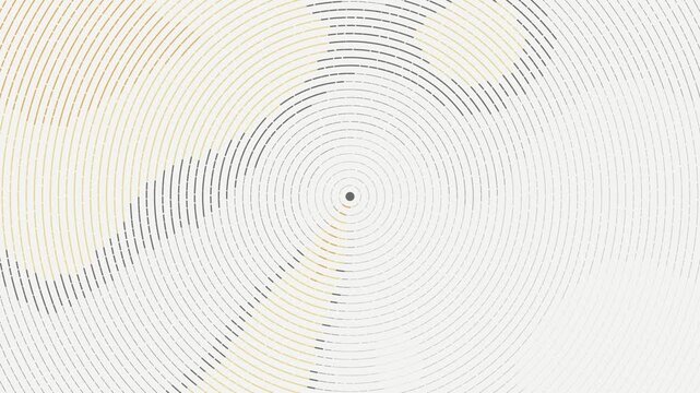 Dynamic abstract graphic illustration featuring concentric circular lines radiating outwards, forming a modern wave pattern