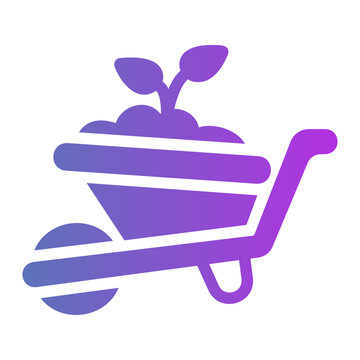 Whell barrow Line Gradient Icon