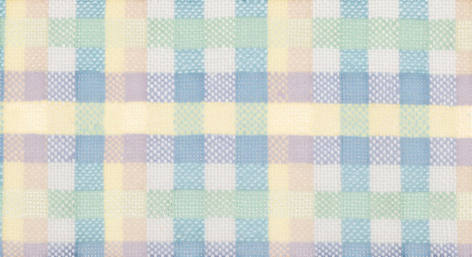 Colorful gingham pattern isolated on transparent background