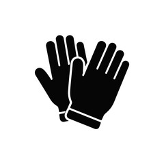 Obraz premium Durable black work gloves for essential hand protection. Perfect for industrial, construction, gardening, household. High-quality safety gear, superior grip, comfort, long-lasting defense against haza