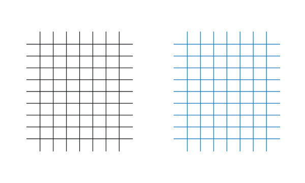 Horizontal grid square graph line page, mockup empty squared grid graph, paper grid square graph line texture of note book blank for note .Vector Illustration . EPS 10 .