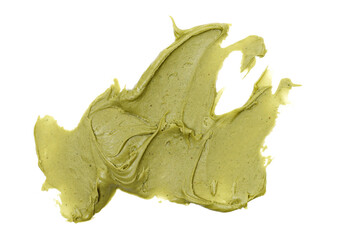 Naklejka premium Pistachios spread isolated on white background, top view