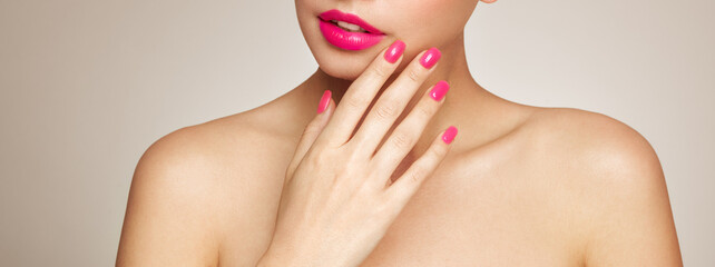 Portrait beautiful young woman with clean fresh skin. Model with healthy skin, close up portrait. Cosmetology, beauty and spa