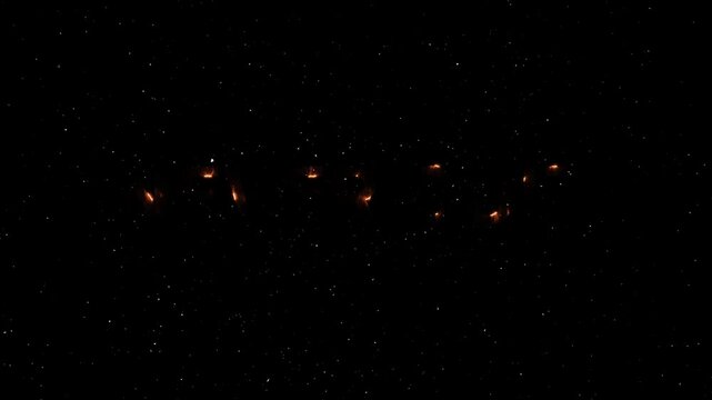 Never Quit Text Neon Reveal Animation With Fire Effect - Glowing Word