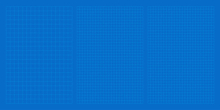 Paper grid overlay for blueprint bg, scan template. Digital technical graph and HUD linear element, vector texture. Architectural data layout, technical notebook page, millimeter mat builder effect