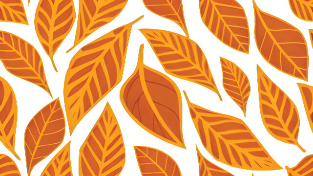 Intricate orange leaf pattern forming a cohesive natural design.