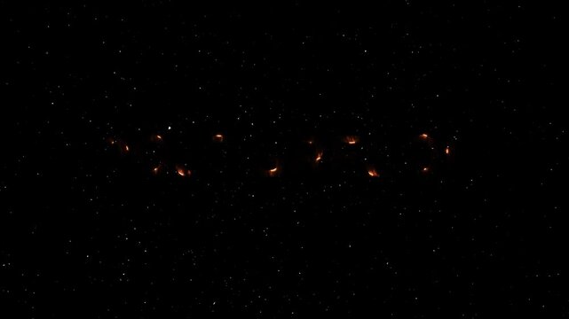 Postgresql Text Neon Reveal Animation With Fire Effect - Glowing Word