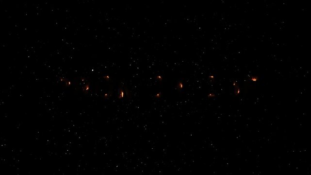 Promo Code Text Neon Reveal Animation With Fire Effect - Glowing Word
