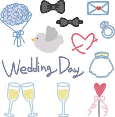 Obraz premium wedding day set