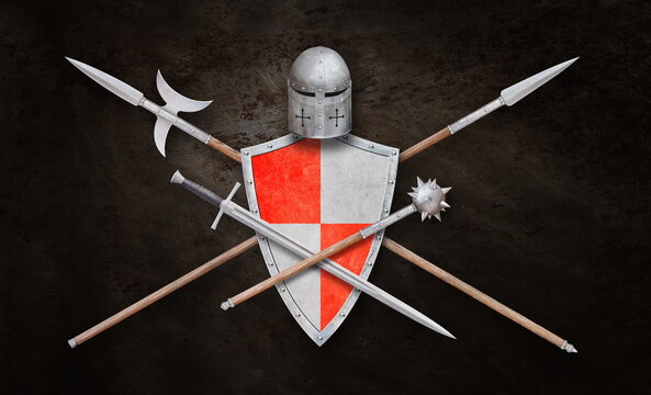 ancient weapon on grunge background