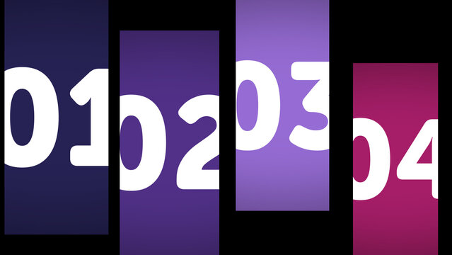 Multiscreen Layout Scale X4 08 &ndash; Animated Multi Screen Grid with Smooth Scaling Motion, Modern Digital Display Layout for Video, Broadcast and Media Content