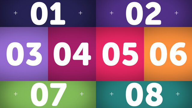 Multiscreen Layout Scale X8 03 &ndash; Animated Multi Screen Grid with Smooth Scaling Motion, Modern Digital Display Layout for Video, Broadcast and Media Content