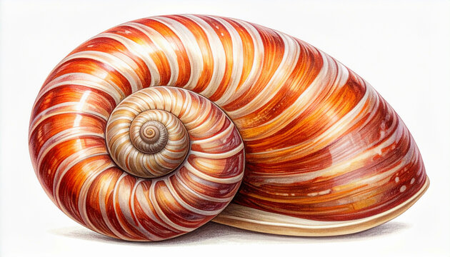 Detailed illustration of a vibrant giant clam shell