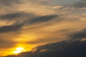 Obraz premium sunset sky with clouds