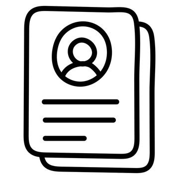 Modern design icon of curriculum vitae 
