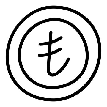 An modifiable style icon of lira coin