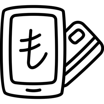 An modifiable style icon of lira coin