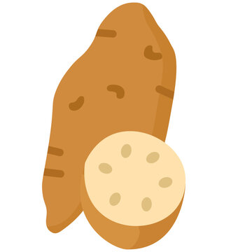 Brown yam vegetable, healthy food, cooking ingredient, natural nutrition, kitchen essential, organic.