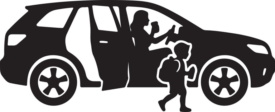 Mom and Son Heartfelt Moment: Sharp Vector Illustration for Mother's Day Branding