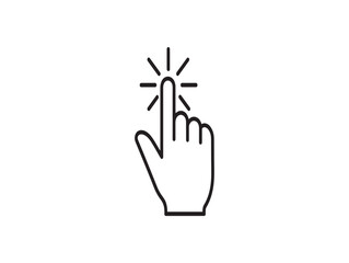 Fototapeta premium Click, hand, cursor, pointer, web navigation icon isolated on White Background