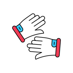 Obraz premium Gloves icon clean and modern vector illustration
