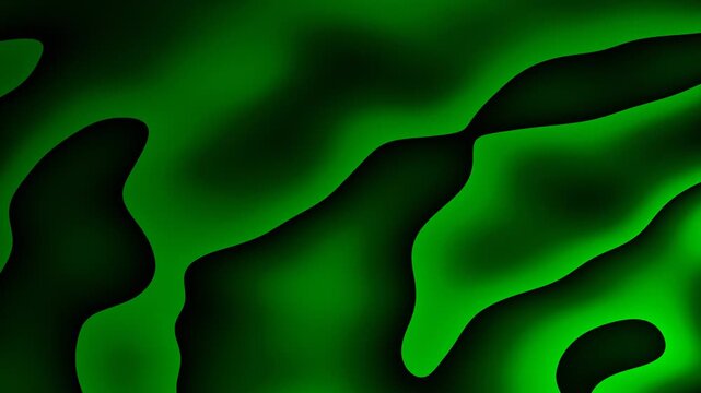 Abstract image of swirling green patterns against a darker green and black background