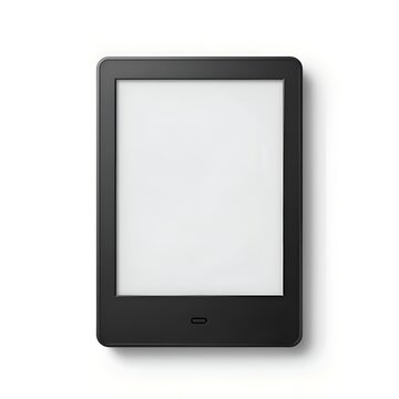 Modern e-reader mockup with blank screen isolated on white for World Book Day