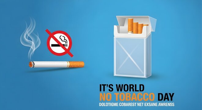 World no tobacco day awareness illustration