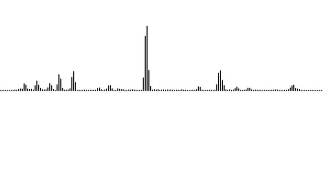  abstract music sound wave or audio wave from isolated on  Digital Frequency.4K Video Animation. Audio microphone icon animation in black background .